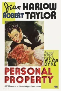 Harlow Prints: PERSONAL PROPERTY, US poster, from top: Robert Taylor, Jean Harlow, 1937
