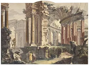 Astonishment Prints: Perspective view with classical ruins