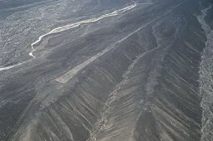 Pre Columbian Prints: PERU. ICA. Palpa-Nazca Lines. Ceremonial and ritual geoglyphs (200-700 AD)