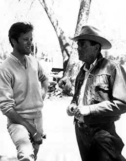 Denim Jacket Prints: Peter Fonda with father, Henry Fonda