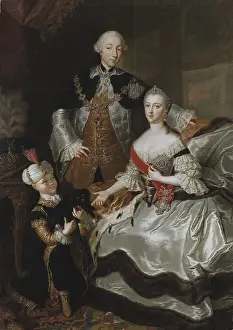 Embroidery Prints: Peter III and Catherine II of Russia