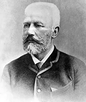 Composer Prints: Peter Ilyitch Tchaikovsky, Russian composer (1840-1893)