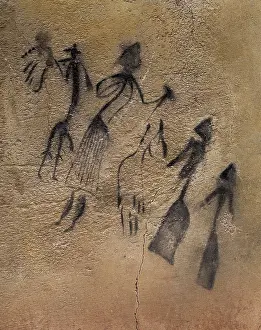 Dancers Prints: Phallic dance in naturalistic-stylized style