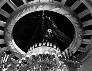 Chandelier Prints: PHANTOM OF THE OPERA, Claude Rains, 1943, chandelier