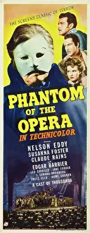 1943 Movies Prints: PHANTOM OF THE OPERA, left: Claude Rains (as Phantom)