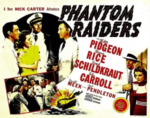 Rice Prints: PHANTOM RAIDERS, top left from left: Walter Pidgeon