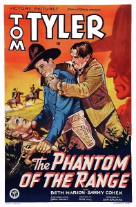 THE PHANTOM OF THE RANGE, US poster art, center: Tom Tyler, 1936