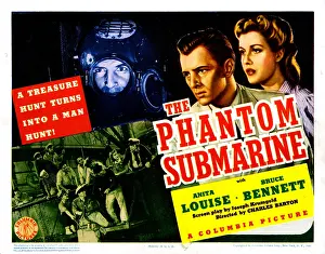 Louise Prints: THE PHANTOM SUBMARINE, from left, Bruce Bennett, Anita Louise, 1940