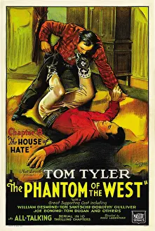 2009 Prints: THE PHANTOM OF THE WEST, bottom: Tom Tyler in Chapter 8: The House of Hate, 1931