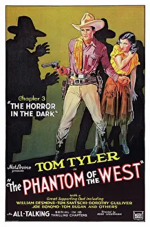 Shadow Prints: THE PHANTOM OF THE WEST, US poster art, Tom Tyler, Chapter 3: The Horror In the Dark, 1931
