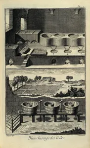 Pharmaceutical laboratory. Picture of the "Enciclopdie" (1751). Engraving. SPAIN. Barcelona. Biblioteca de Catalunya (National Library of Catalonia)