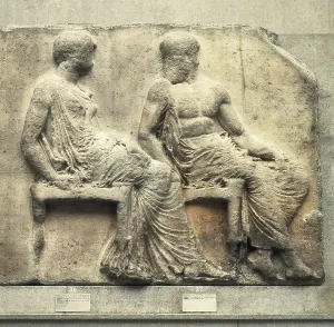 Phidias 490 431 Bc Prints: PHIDIAS (490 -431 BC). Metope. Athena and Hephaestus