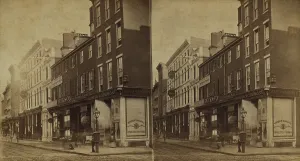 Retail Prints: Philadelphia in 1870. Stereoscopic view of Chestnut Street below 11th street on the South Side