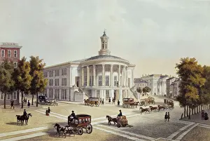 Litography Prints: Philadelphia (19th c.). Stock market. Litography. AISA/Everett Collection**US SALES ONLY**