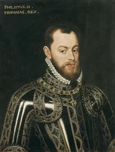 Philip Ii Of Spain 1527 1598 Prints: Philip II. ca. 1557. Portrait by anonymus author