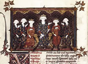 Illuminated Prints: Philip IV the Fairof France (1268-1314). King of France and Navarre (1285-1314)
