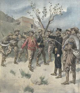 Capture Prints: Philippines. Capture of the Philippine leader Emilio Aguinaldo for the American troops