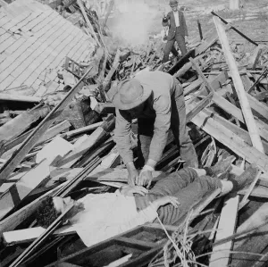 Texas Prints: Photo shows a man who has discharged a pistol aimed at a looter in Galveston