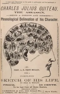 Chart Prints: Phrenological chart of the brain of Charles J