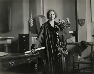 Lcgr1502 Prints: Physicist Irene Joliot-Curie in full academic regalia on May 23