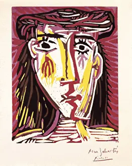 Malaga Prints: PicassoPablo (1881-1973). Bust of a Woman with a Hat