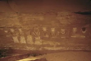 Utah Prints: Pictographs called the Thirteen Faces in Horse Canyon Utah