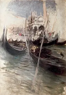 Twentieth Century Prints: Pier and Saint Marc in Venice (Il molo e San Marco a Venezia)