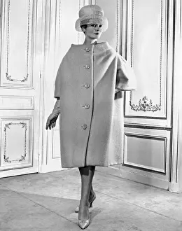 Three Quarter Sleeves Prints: Pierre Cardin women's voluminous coat