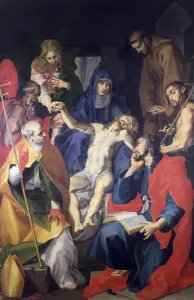 John The Baptist Prints: Piet with Saints Pier Grisologo