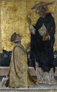 Donor Prints: Pigello Portinari venerates St. Peter Martyr, by Benedetto Bembo, ca