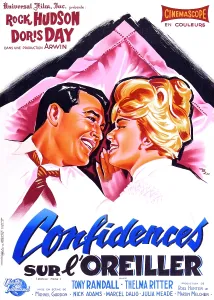 Posbyb Prints: PILLOW TALK, (aka CONFIDENCES SUR L'OREILLER), from left: Rock Hudson, Doris Day, 1959