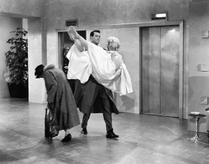 November Prints: PILLOW TALK, from left: Rock Hudson, Doris Day, 1959