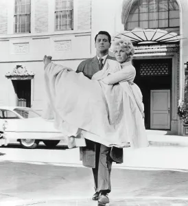 Hold In Arms Prints: PILLOW TALK, Rock Hudson, Doris Day, 1959