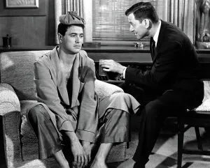 Sitting In Chair Prints: PILLOW TALK, Rock Hudson, Tony Randall, 1959
