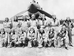 Lcgr1410 Prints: Pilots of the Flying Tigers, American volunteers flying and fighting in China in March 1942
