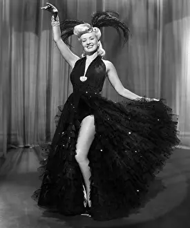 Jsx 73 Prints: PIN UP GIRL, Betty Grable (in a gown by Rene Hubert)