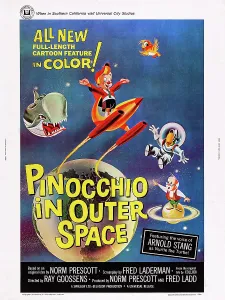 Animation Prints: PINOCCHIO IN OUTER SPACE, US poster, Pinocchio (center), 1965