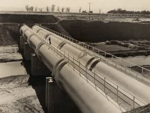 Irrigation Prints: Pipeline of California's All-American Canal carries water to the Imperial Valley from the Colorado River fed