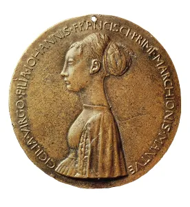 PISANELLO, Antonio di Puccio Pisano, called (1395-1455). Medal of Cecilia Gonzaga. 1447. Renaissance art. Quattrocento. Coin. FRANCE. Paris. National Library