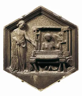 Pisano Prints: PISANO, Andrea da Pontedera, called Andrea (1270-1349). Weaver. 1337-1342
