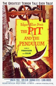 Horror Movies Prints: THE PIT AND THE PENDULUM, US poster art, 1961