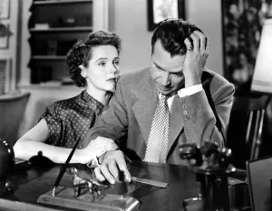 Films By Andre De Toth Prints: PITFALL, Jane Wyatt, Dick Powell, 1948, worried