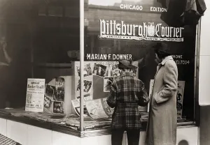 Street Scenes Prints: Pittsburgh Courier storefront in Chicago