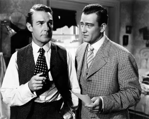 Tweed Suit Prints: PITTSBURGH, from left, Randolph Scott, John Wayne, 1942