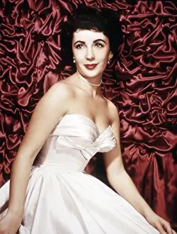Strapless Gown Prints: A PLACE IN THE SUN, Elizabeth Taylor (in a gown by Edith Head), 1951