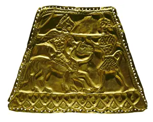 Jewel Prints: Plaque with Scythian Warriors. Gold repousse