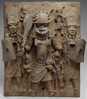 Warrior Prints: PLAQUE WARRIOR AND ATTENDANTS, 16th-17th c