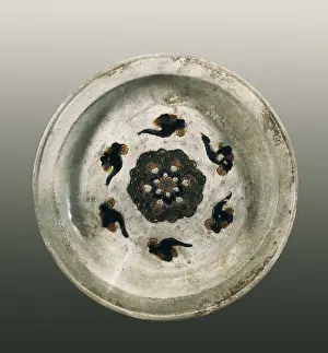 Ceramic Prints: Plate. 7th c.-10th c. With plain bottom and the feet