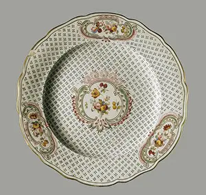 Plate Prints: Plate decorated with flowers and fruits (18th c)