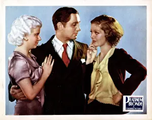 Harlow Prints: PLATINUM BLONDE, from left, Jean Harlow, Robert Williams, Loretta Young, 1931